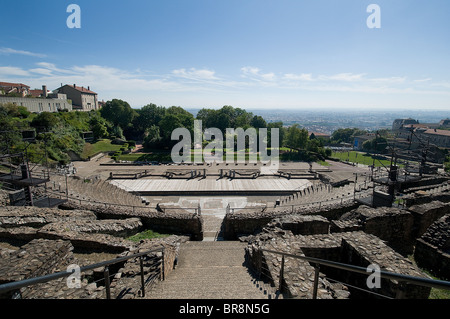 Die Römerzeit Theater auf dem Fourvière-Hügel.  Lyon, Rhone-Alpes, Frankreich Stockfoto