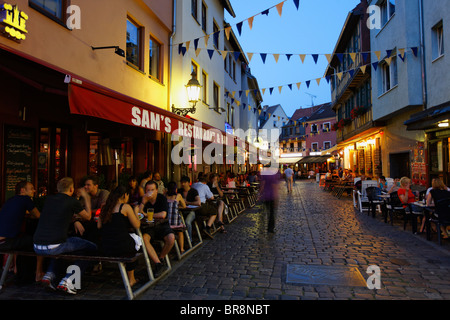 Restaurants und Pubs, Alt-Sachsenhausen, Frankfurt Am Main, Hessen, Deutschland Stockfoto