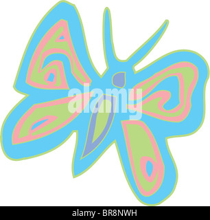 Einen blauen farbigen Schmetterling Stockfoto