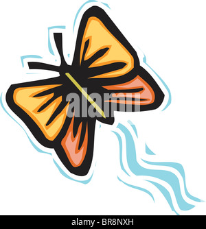 Abbildung eines Schmetterlings Stockfoto