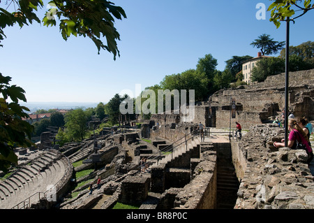 Die Römerzeit Theater auf dem Fourvière-Hügel.  Lyon, Rhone-Alpes, Frankreich Stockfoto