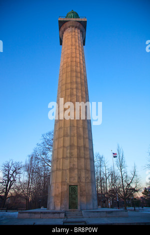 New York Brooklyn Fort Greene Park Gefängnis Schiff Martyrs Monument Sonnenuntergang Stockfoto