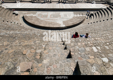 Die Römerzeit Theater auf dem Fourvière-Hügel. Lyon, Rhone-Alpes, Frankreich Stockfoto