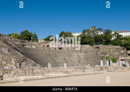 Die Römerzeit Theater auf dem Fourvière-Hügel. Lyon, Rhone-Alpes, Frankreich Stockfoto