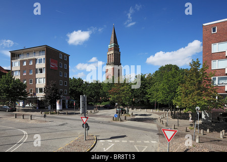 Strassenverkehr, Strassenkreuzung Und Rothenburgs in Kiel, Kieler Foerde, Ostsee, Schleswig-Holstein Stockfoto