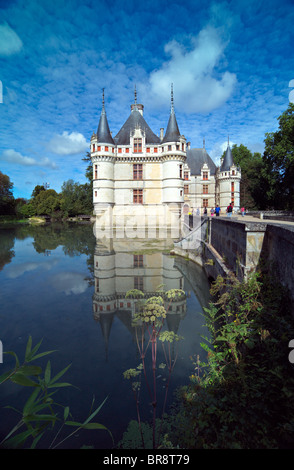 Schloss von Azay le Rideau, Loiretal, Frankreich Stockfoto