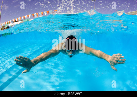 Schwimmer im Wettkampf Key Largo Florida Stockfoto