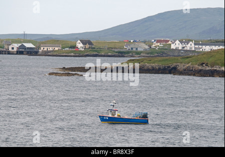 Die Westküste Ferry Port von Lochboisdale auf South Uist in den äußeren Hebriden, Highlands, Schottland.  SCO 6617 Stockfoto