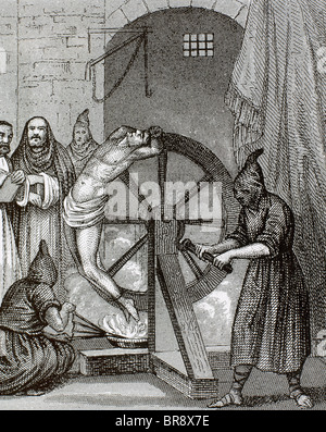 Inquisition. Instrument der Folter. Wheel of Fortune. Stockfoto