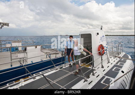 Mexiko, Cozumel. Atlantis U-Boot, Isla Cozumel, Cozumel Island. Stockfoto