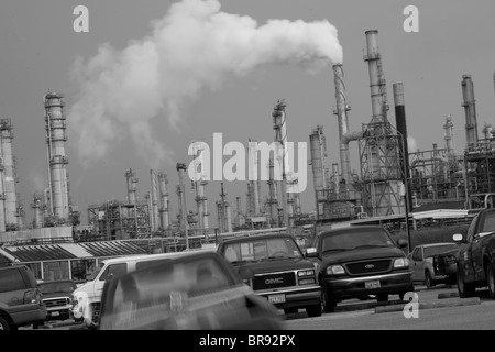 Öl-Raffinerie-Effekte in Corpus Christi Texas. Stockfoto