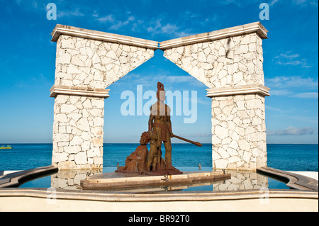 Mexiko, Cozumel. Maya Heritage Monument, San Miguel, Isla Cozumel, Cozumel Island. Stockfoto