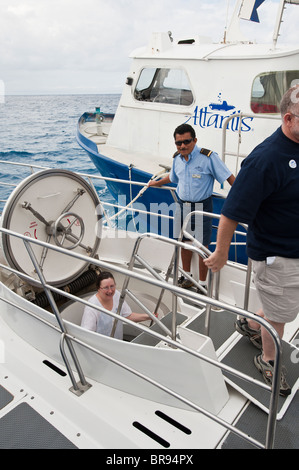 Mexiko, Cozumel. Atlantis U-Boot, Isla Cozumel, Cozumel Island. Stockfoto