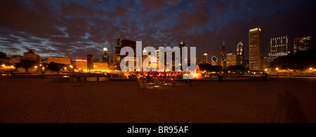 Panorama der Skyline von Chicago von Grant Park Stockfoto