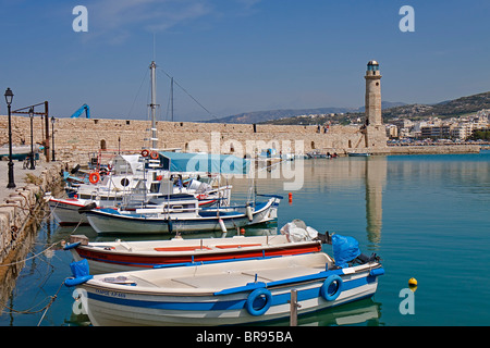 Crete Rethymnon Inner Harbour Stockfoto