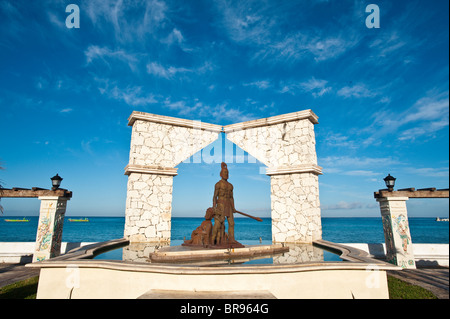 Mexiko, Cozumel. Maya Heritage Monument, San Miguel, Isla Cozumel, Cozumel Island. Stockfoto