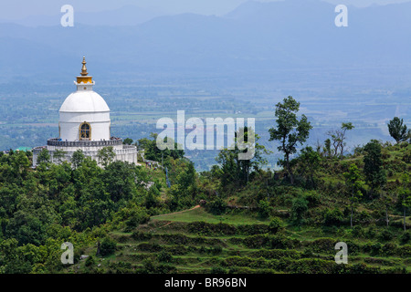 Die World Peace Pagoda, Pokhara, Nepal Stockfoto