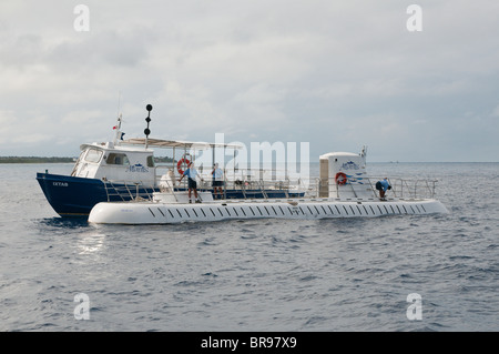 Mexiko, Cozumel. Atlantis U-Boot Tour, Mexiko, Cozumel. Playa Azul Hotel, San Miguel, Isla Cozumel, Cozumel Island. Stockfoto