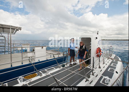 Mexiko, Cozumel. Atlantis U-Boot Tour, Mexiko, Cozumel. Playa Azul Hotel, San Miguel, Isla Cozumel, Cozumel Island. Stockfoto