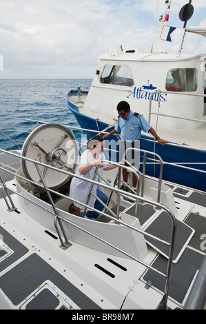 Mexiko, Cozumel. Atlantis U-Boot, Isla Cozumel, Cozumel Island. Stockfoto