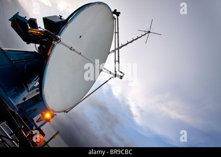 Ein Doppler auf Rädern mobilen Doppler-Radar-LKW geparkt in der Nähe von Woodward, Oklahoma, 11. Mai 2010. Stockfoto