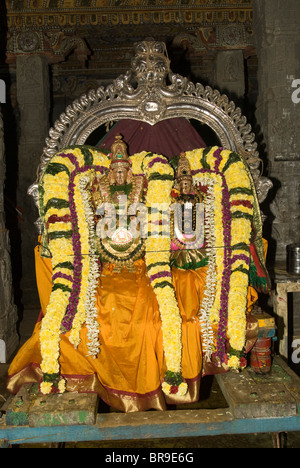 Urchava Gottheit des Sri Chandrasekarar; Annamalaiyar und Unnamalaiyamman; Arunachaleshwara Tempel, Thiruvannamalai. Stockfoto