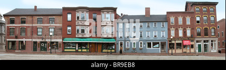 Eine Ansicht der Vorderstraße in Portland Maine. Stockfoto