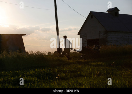 Bauernhof in Manteno Illinois. Stockfoto