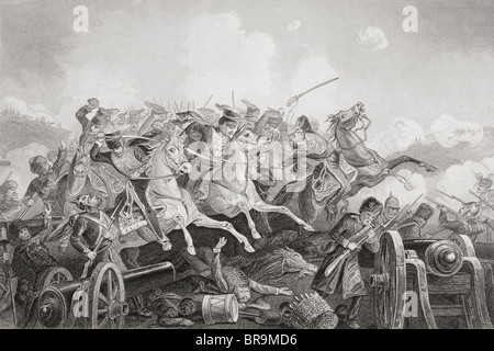 Die Schlacht von Balaklava Haro Prii, Krim, 25. Oktober 1854.  Charge of the Light Brigade. Stockfoto