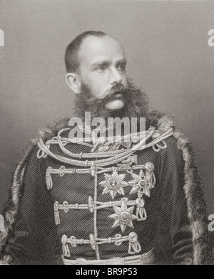Franz Joseph I oder Francis Joseph I, 1830-1916. Kaiser von Österreich, König von Böhmen und Apostolischer König von Ungarn. Stockfoto