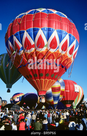 1980ER JAHREN HEIßLUFT BALLONS FIESTA ALBUQUERQUE, NM Stockfoto