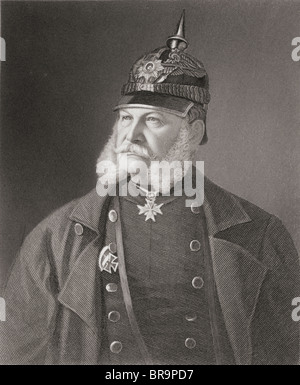 William ich aka Wilhelm i., 1797, 1888. König von Preußen und ersten deutschen Kaiser. Stockfoto