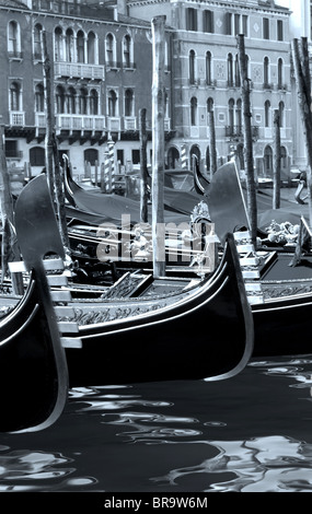 Venedig - Gondeln auf dem Canal grande Stockfoto