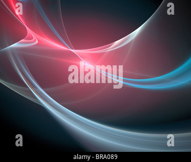 Fraktale bunte abstrakte Tapetendesign über einen schwarzen Hintergrund Stockfoto
