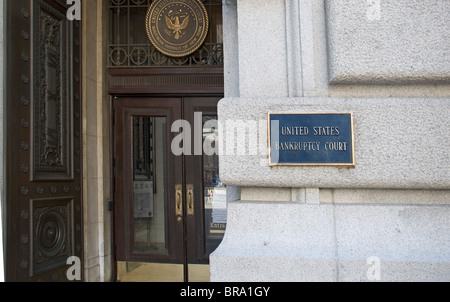 Eingang zur Vereinigten Staaten Konkurs Southern District Court von New York City Stockfoto