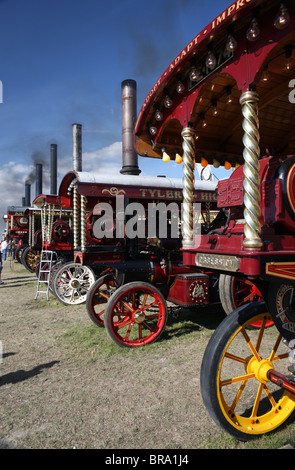 Dampf "Showman" Motoren an die Great Dorset steam fair. Stockfoto