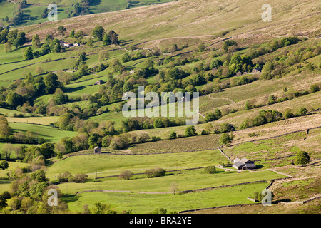 Kleine Betriebe in Deepdale in den Yorkshire Dales National Park, in der Nähe von Whernside, südlich von Dent, Cumbria Stockfoto