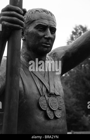 Statue von Sir Steven Redgrave in Higginson Park, Marlow Stockfoto