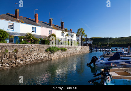 Island Quay und Ferienhäuser, Salcombe, South Hams, Devon, England Stockfoto