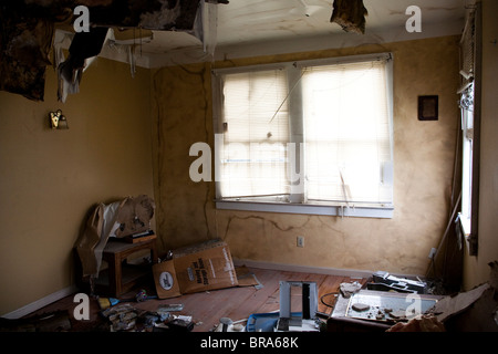 Verschandelt, Gehäuse in New Orlean Ninth Ward Nachbarschaft hat sich wenig geändert seit dem Hurrikan Katrina. Stockfoto