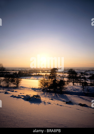 Winter-Szene, Hill Of Tara, Co Meath, Irland Stockfoto