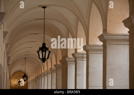 Österreich, Wachau Valley, Melk. 900 Jahre alte barocke Melk Abbey (aka Benediktinerstift). Imperial-Korridor. Stockfoto