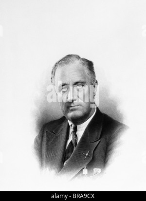 1940ER JAHREN SCHWEREN KOPF SCHULTER PORTRÄT VON FRANKLIN DELANO ROOSEVELT 32. US-PRÄSIDENT Stockfoto