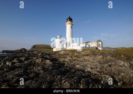 Fair Isle South Lighthouse (der letzte bemannte Leuchtturm in Schottland) Stockfoto