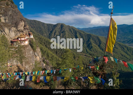 Die berühmten Taktshang Goempa (Tiger Nest Kloster), Bhutan, Asien Stockfoto