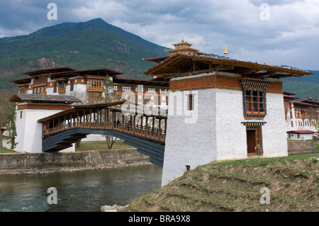 Tsong, eine alte Burg von Punakha, Bhutan, Asien Stockfoto