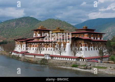 Die alten Tsong, ein altes Schloss von Punakha, Bhutan. Asien Stockfoto