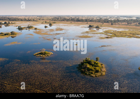 Luftaufnahme des Okavango Delta, Botswana, Afrika Stockfoto