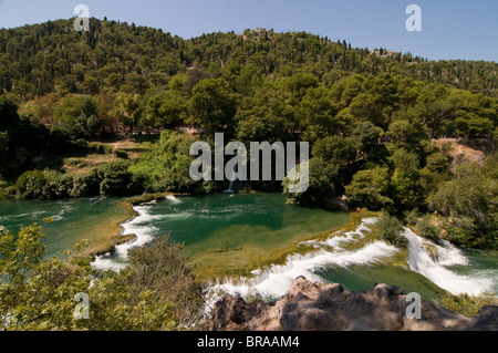 Wasserfälle im Krka Nationalpark, Kroatien, Europa Stockfoto