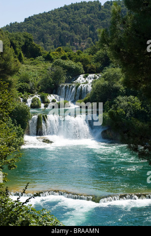 Wasserfall im Krka Nationalpark, Kroatien, Europa Stockfoto